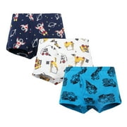 UFOUND Kids Boys Underwear Printed Children Cute Cartoon Print Underwear Shorts Pants Briefs Trunks 3PCS Multipack Toddler Stylish Dailywear